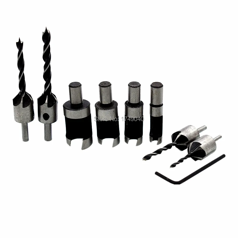 Countersink Chamfer Drill Bit 3mm 6mm Tenon Dowel Cutting Tool 6mm 10mm