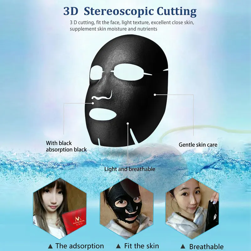 Bamboo Charcoal Moisturizing Rejuvenation Mask Facial Care Deep Replenishment Water Clear Pores Plant extracts Skin Care 2