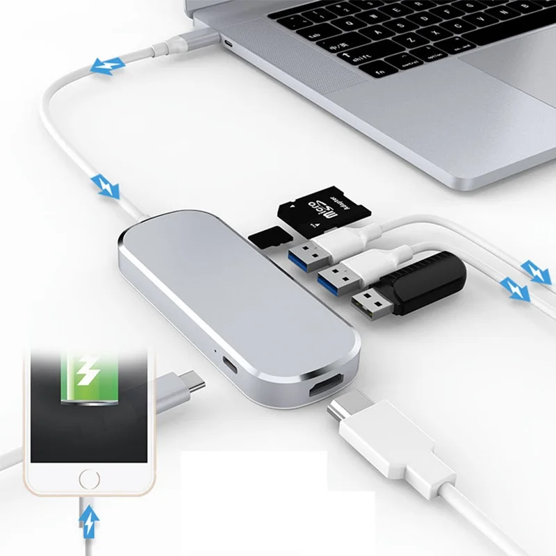 Type-c к HDMI к USB3.0 концентратор расширитель концентратор USB-C док-станция