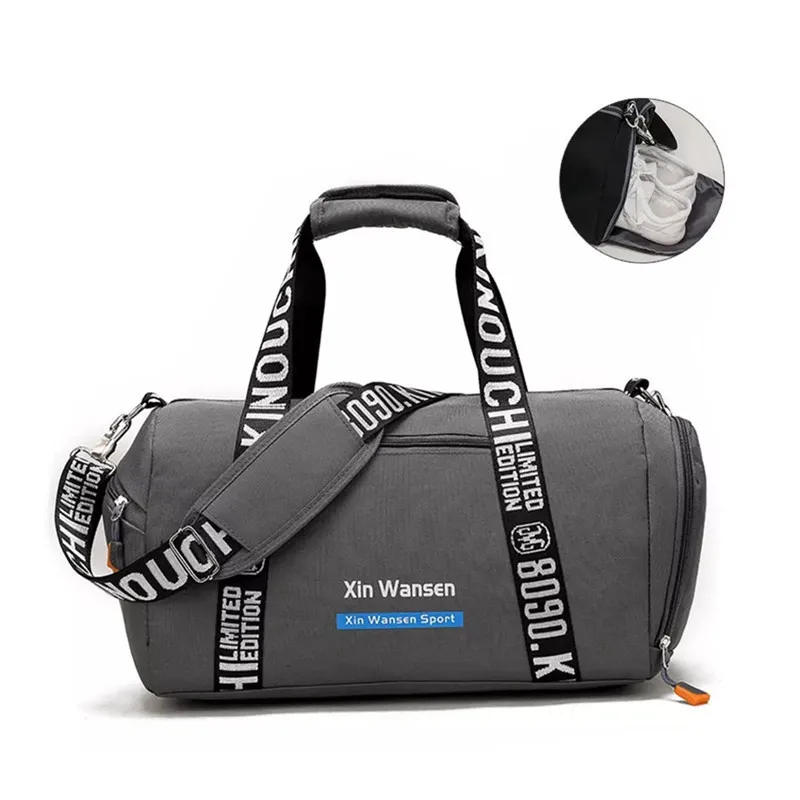 

2019 Nylon Sack Letters Print Gym Yoga Fitness Bags Sports Bag for Women Men Traveling Sporttas training Sac De Sport Shoes bag