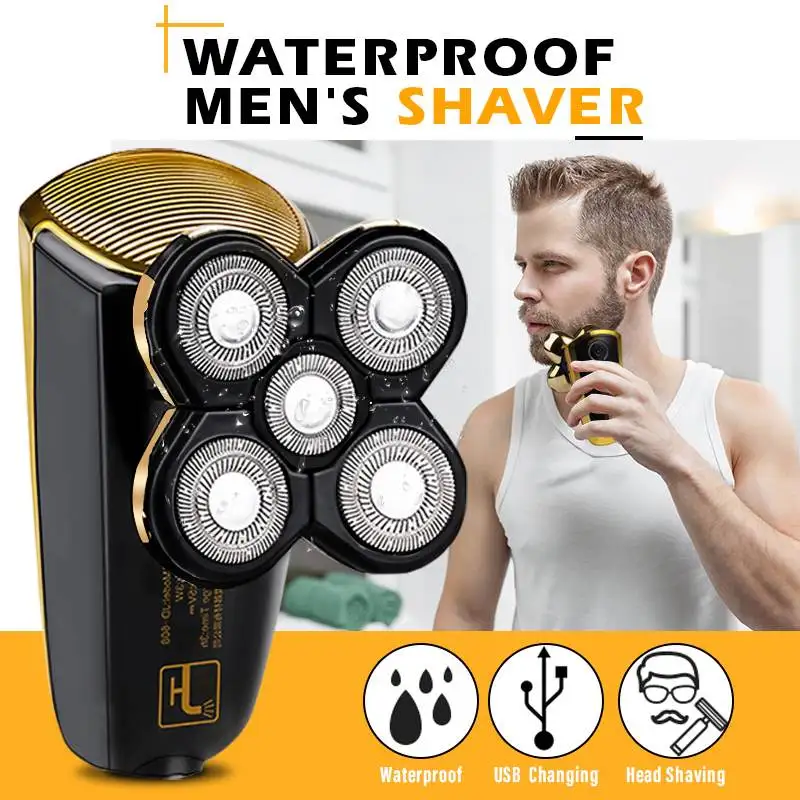 

Wet/dry Electric Shaving Razor IPX7 Waterproof Intelligent Speedy Rechargeable Electric ShaverFloating Shaving Razor for Men