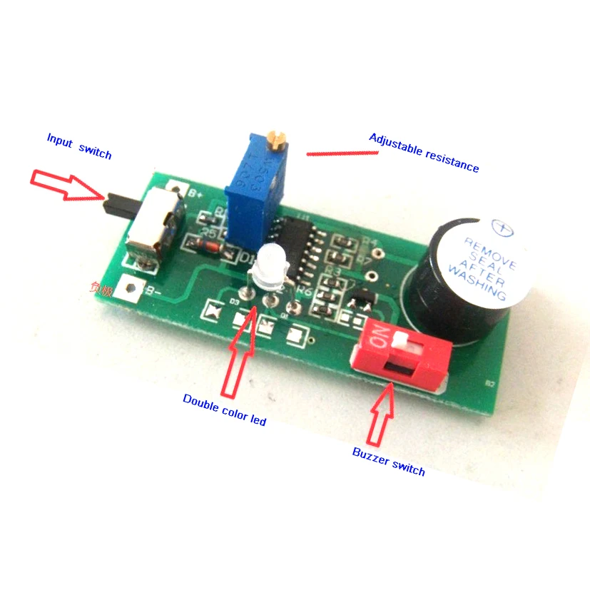 2S 3S 4S 5S 7S Battery low voltage warning 6.5V-30V alarm Buzzer Adjustable li-ion NiMH NiCD ion phosphate LED power indicator |