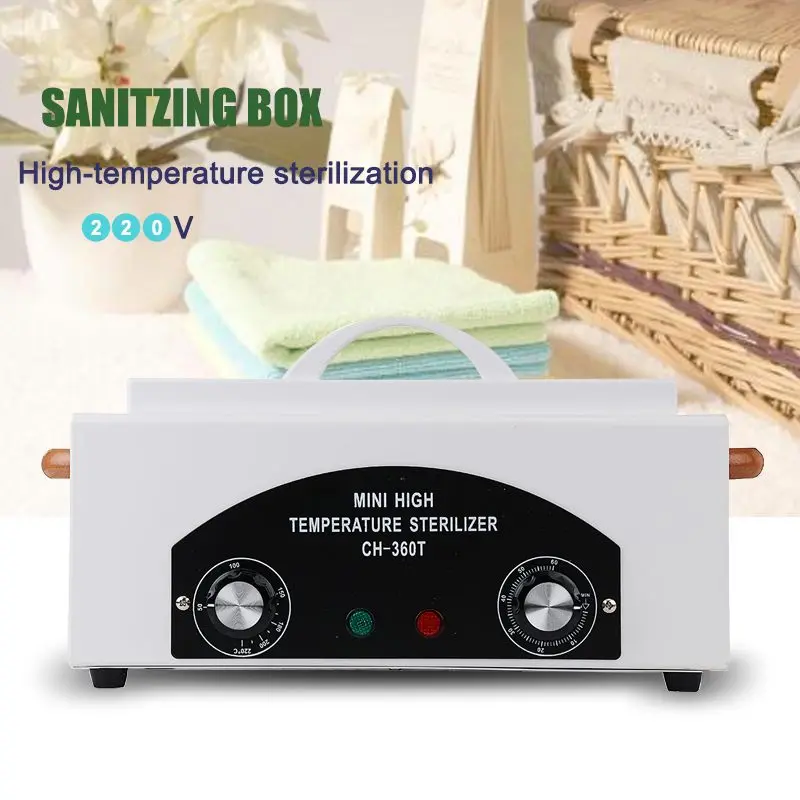 

Professional High Temperature Sterilizer Box Nail Art Salon Electric Manicure Nail Tools Sterilizing Tool Dry Heat Sterilizer