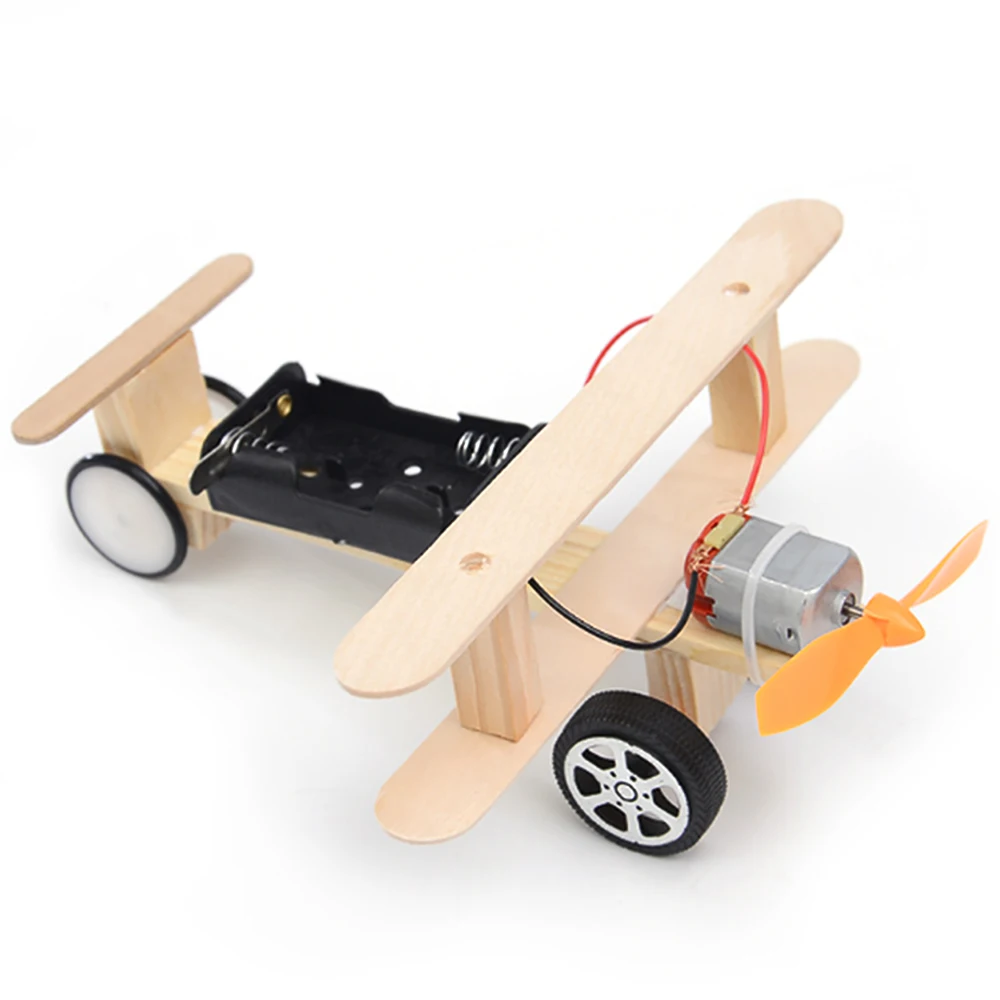 Деревянный Электрический самолет планер DIY Kit детская игрушка электрическая