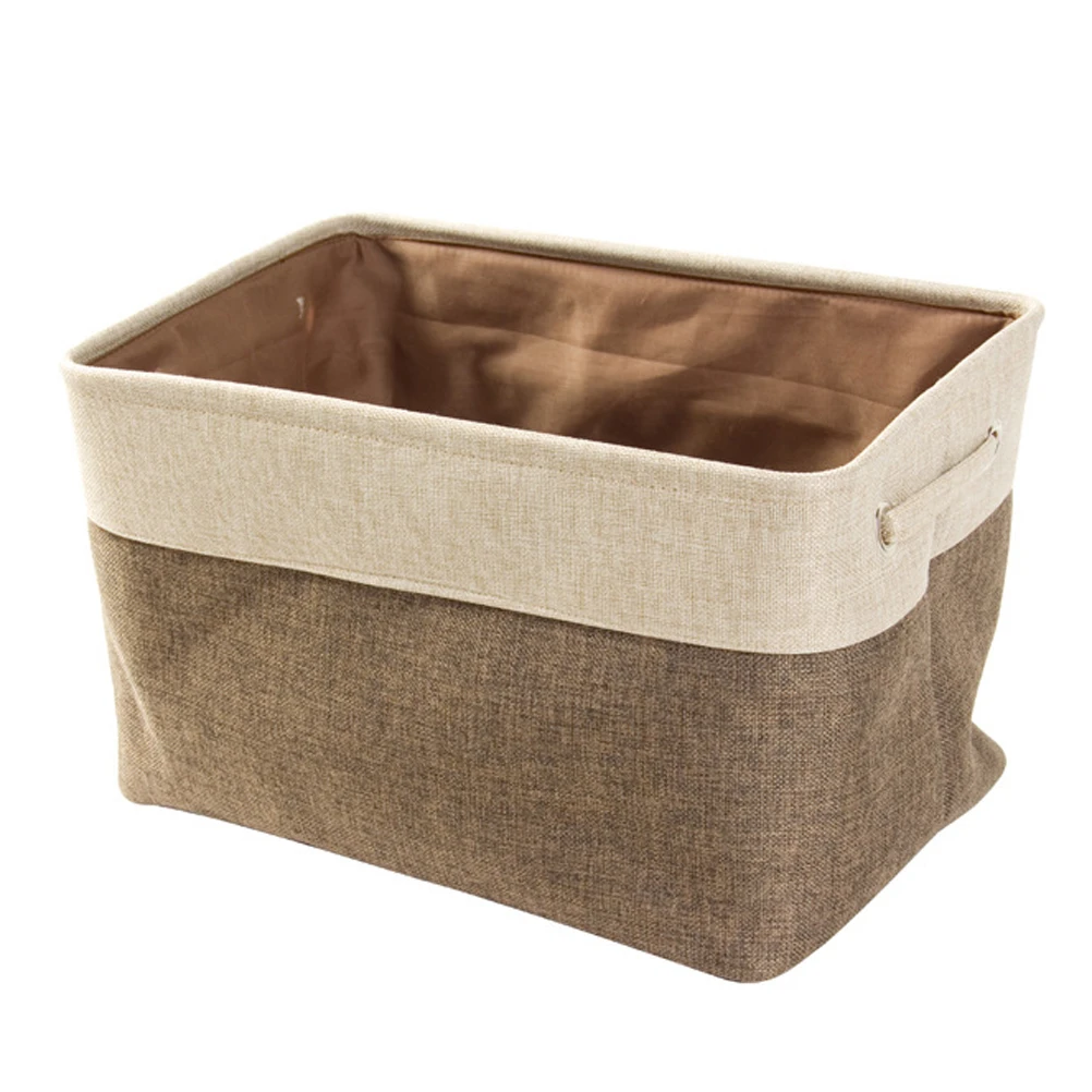 Foldable Cotton Linen Storage Bins Boxes Clothes Laundry Toys Baskets