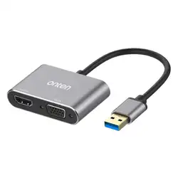 USB 3,0 адаптер HDMI VGA 1080 P конвертер Кабель Поддержка HDMI VGA синхронизации Выход для Windows Mac OS