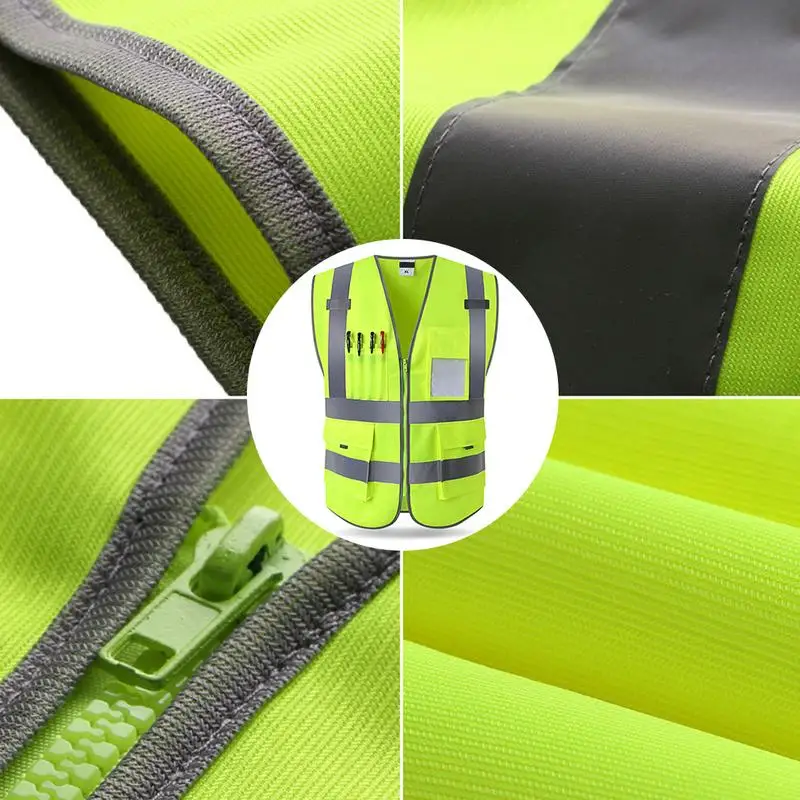 Жилет для руководителя HI VIS VIZ с высокой видимостью, Светоотражающий Жилет для безопасности, оранжевый желтый жилет для безопасности