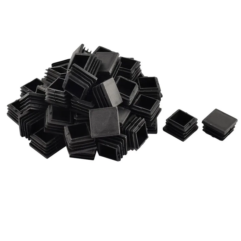 

Floor No Scratch Square Chair Leg Pipe Tube Insert Cover 28 X 28mm 50pcs Black