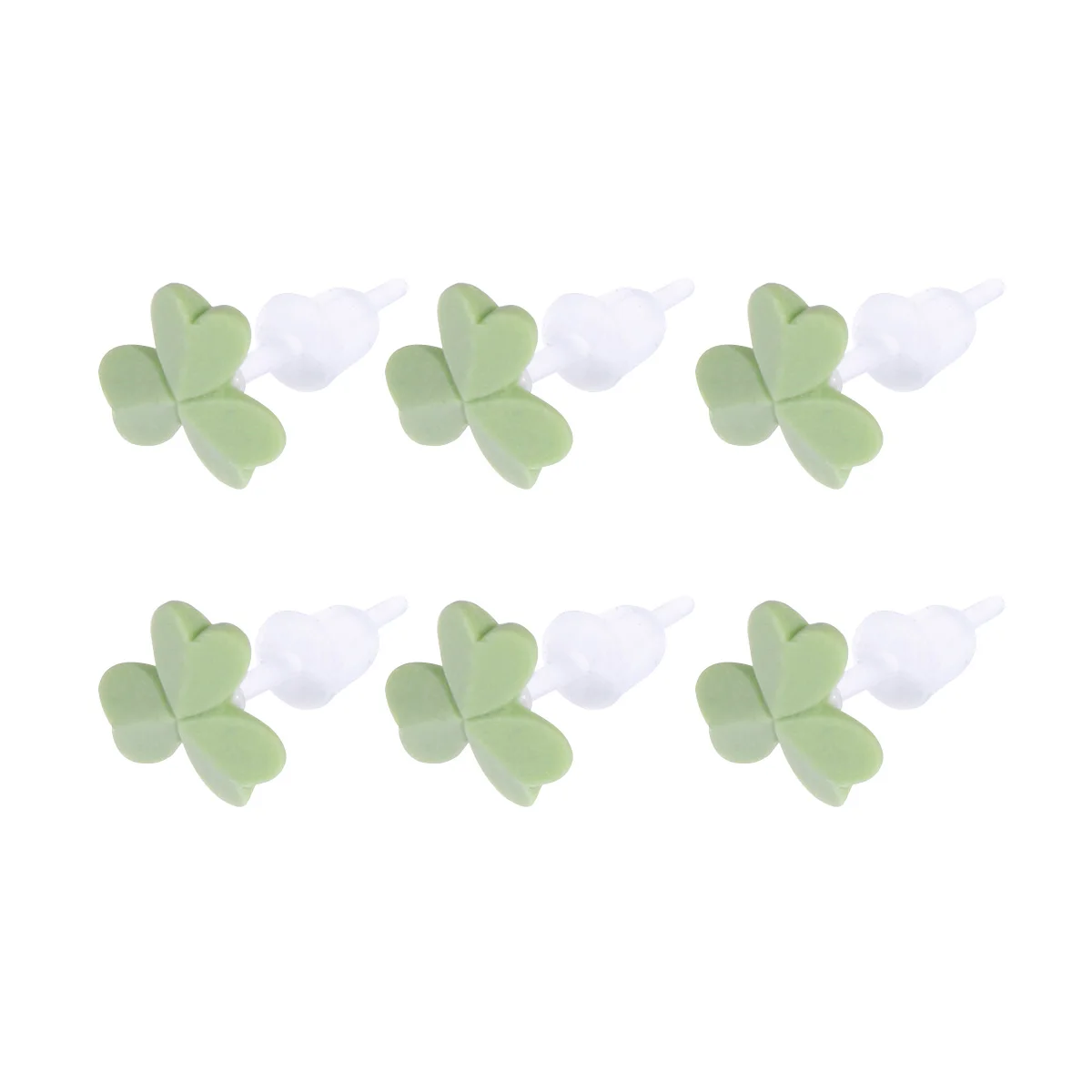 

3Pairs Women Earrings Clover Green Personality Wild Temperament Jewelry Vintage Decor Earrings Gift Studs Ear Rings