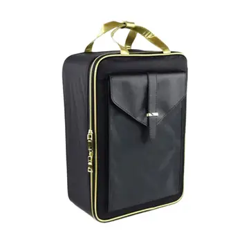 

1PC Cosmetic Bag Organizer Waterproof Large Capacity Portable Professional Multilayer Duarble Storage Bag with Hand Strap