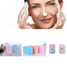 XY Fancy 2 шт Губка Puff Soft Face спонж для очищения кожи Wash Pad Чистящая Губка Puff случайный цвет