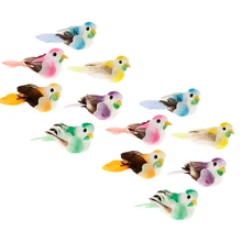 12 штук искусственный перо пена птица Рождественская елка домашние рукодельные украшения