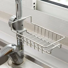 Нержавеющая сталь раковина висячая стойка для хранения держатель кран клип Ванная комната Кухня Слив сухое полотенце Органайзер