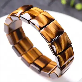 

Natural Yellow Tiger Eye Stone Single Circle Bracelet