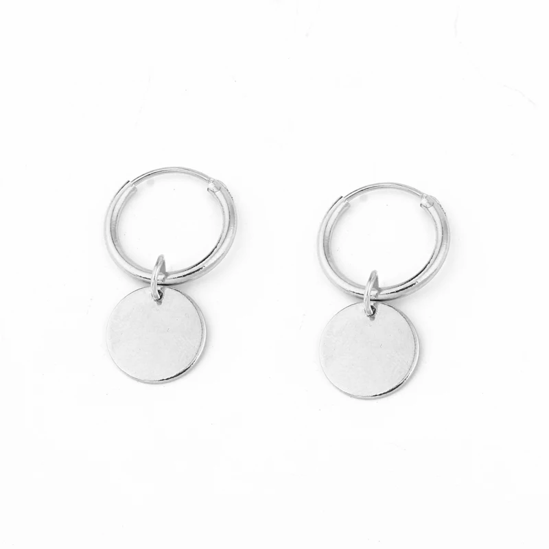 1 пара простые яркие бесконечные круглые маленькие серьги-кольца с подвеской серебристого цвета милые круглые серьги для женщин ювелирные изделия E801-T2