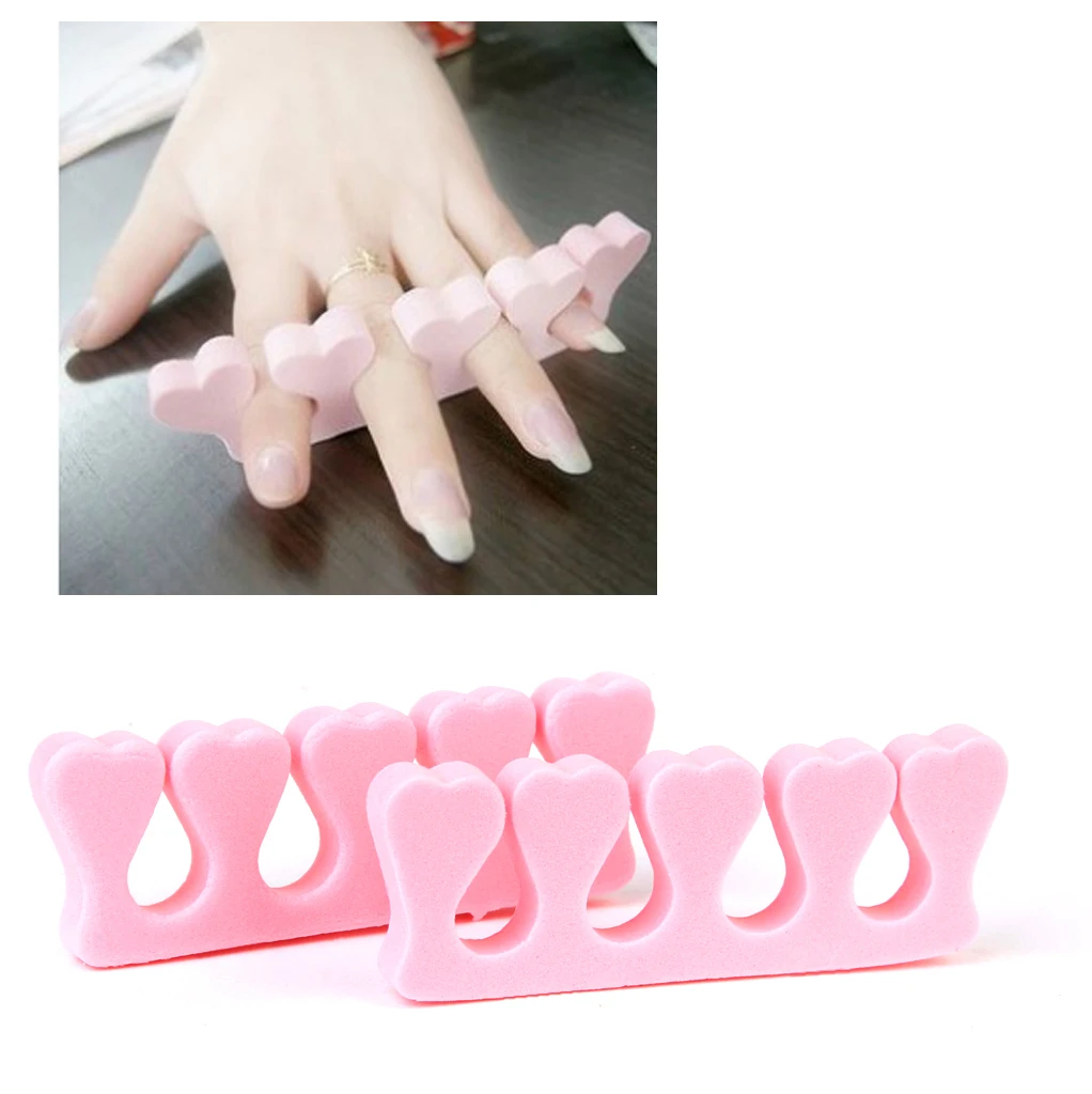 

1 Pair Soft Foam Toe Finger Separator for Manicure Pedicure Pink