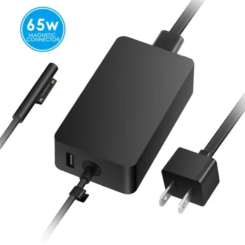 

SOONHUA 15V 4A 65W Charger for Surface Pro 4/ Pro 3 /Pro 5 US Plug Power Charger Adapter With 5V 1A USB Port