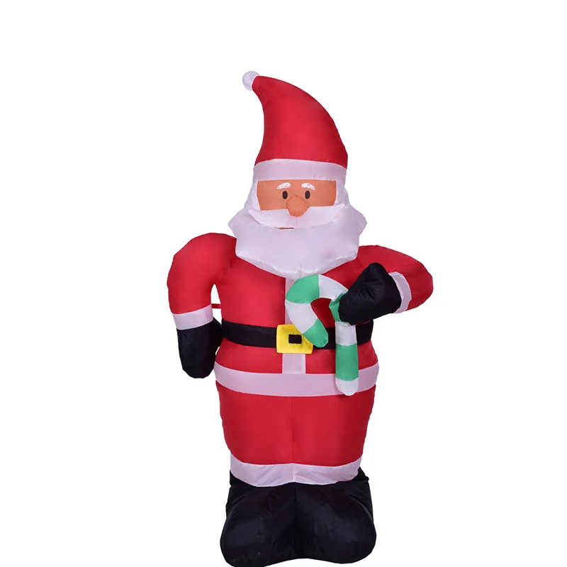 

New Christmas Decorations Activity Venue Layout Props 1.2 M Inflatable Small Cane Santa Claus Thanksgiving Decorations for Home