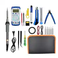 Electric Soldering Iron Tin Kit With Adjustable Temperature Box Digital Multimeter Electronic Soldering Set Anti-static Tweezers