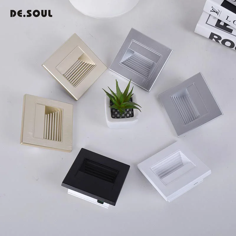 

DE.SOUL 4 Pieces / Batch 1.5W Embedded LED Wall Lamp Stair Light Indoor Light Radar Sensor Sensor Aisle Ladder Wall Foot Light