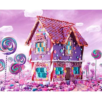 

Full Square Drill 5D DIY Diamond Painting Candy House 3D Embroidery Cross Stitch Mosaic Rhinestone Home Decor Creative Gifts
