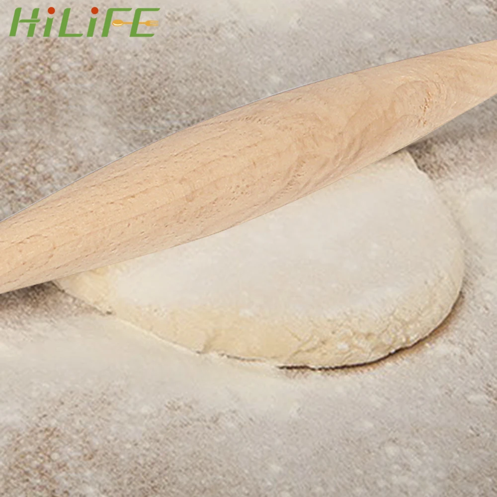 Антипригарная Скалка HILIFE с двойным наконечником деревянная 23 см/28 см устройство