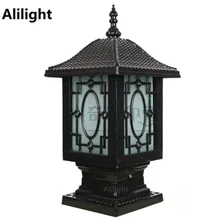 Китайский традиционный декоративный фонарь алюминиевый ландшафтный светильник уличное освещение садовые колонны столб лампа настенное крепление светильники
