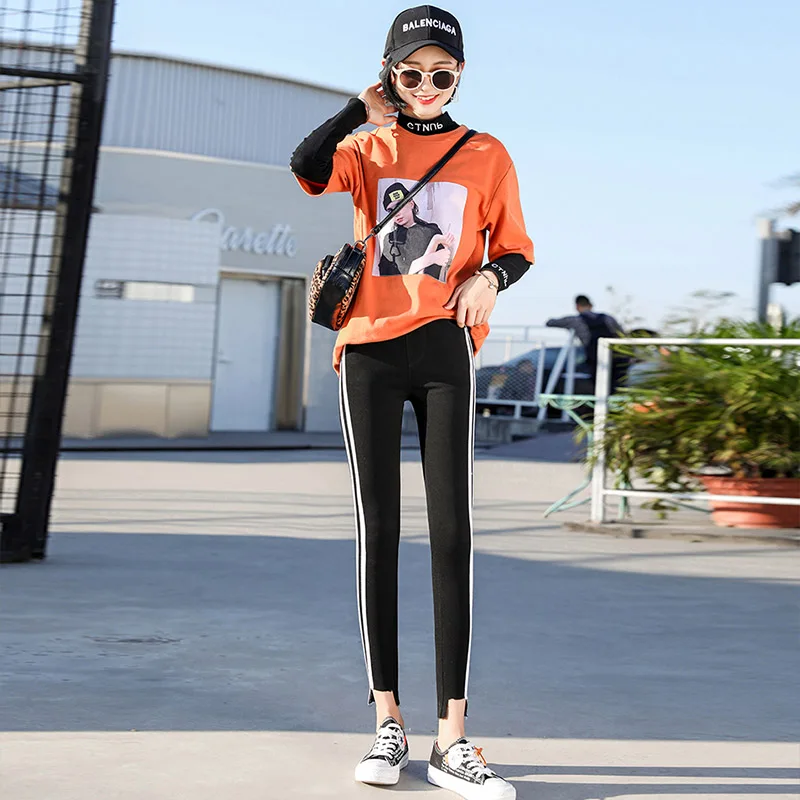 Loyalget Black Women Pencil Pants Casual Elastic Waist Skinny Trousers Plus Size Stretch Office Lady Ankle Length Pants Loyalget Black Women Pencil Pants Casual Elastic Waist Skinny Trousers Plus Size Stretch Office Lady Ankle Length Pants