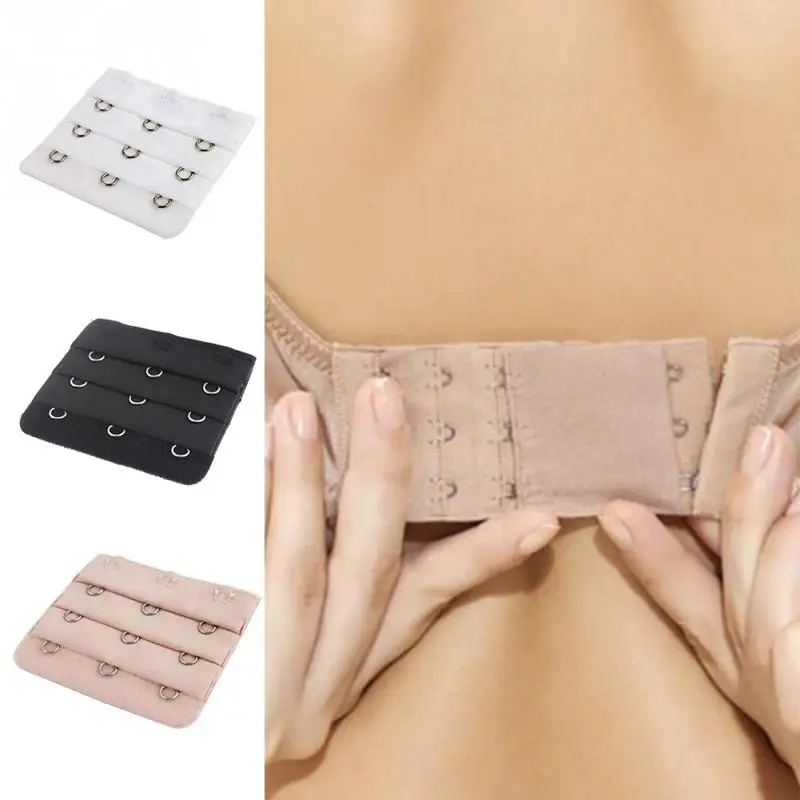 

3PCS Bra Extenders Strap Buckle Extension 3Rows 3/4Hooks Clasp Straps Women Bra Strap Extender Sewing Intimates Accessories