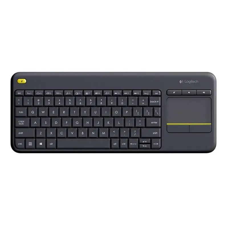 Logitech K400 плюс Беспроводной клавиатура с тачпадом Тетрадь сенсорный Панель Uniflying Tech для портативных ПК Android Smart ТВ HTPC