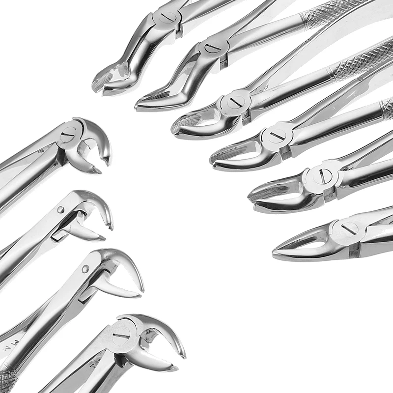 Goedkoop 10 PCS Rvs Tandheelkundige Extractie Tang Volwassenen Tanden Extraheren Tang Chirurgische Toothdental Instrument Met Opbergtas