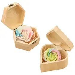 Цветок мыло для путешествий мыльные хлопья тела Лепестки розы ароматизированное мыло подарок с деревянной коробкой