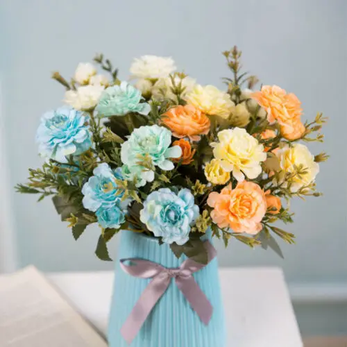

Artificial Fake Peony Silk Flowers Bridal Hydrangea Home Wedding Garden Decor