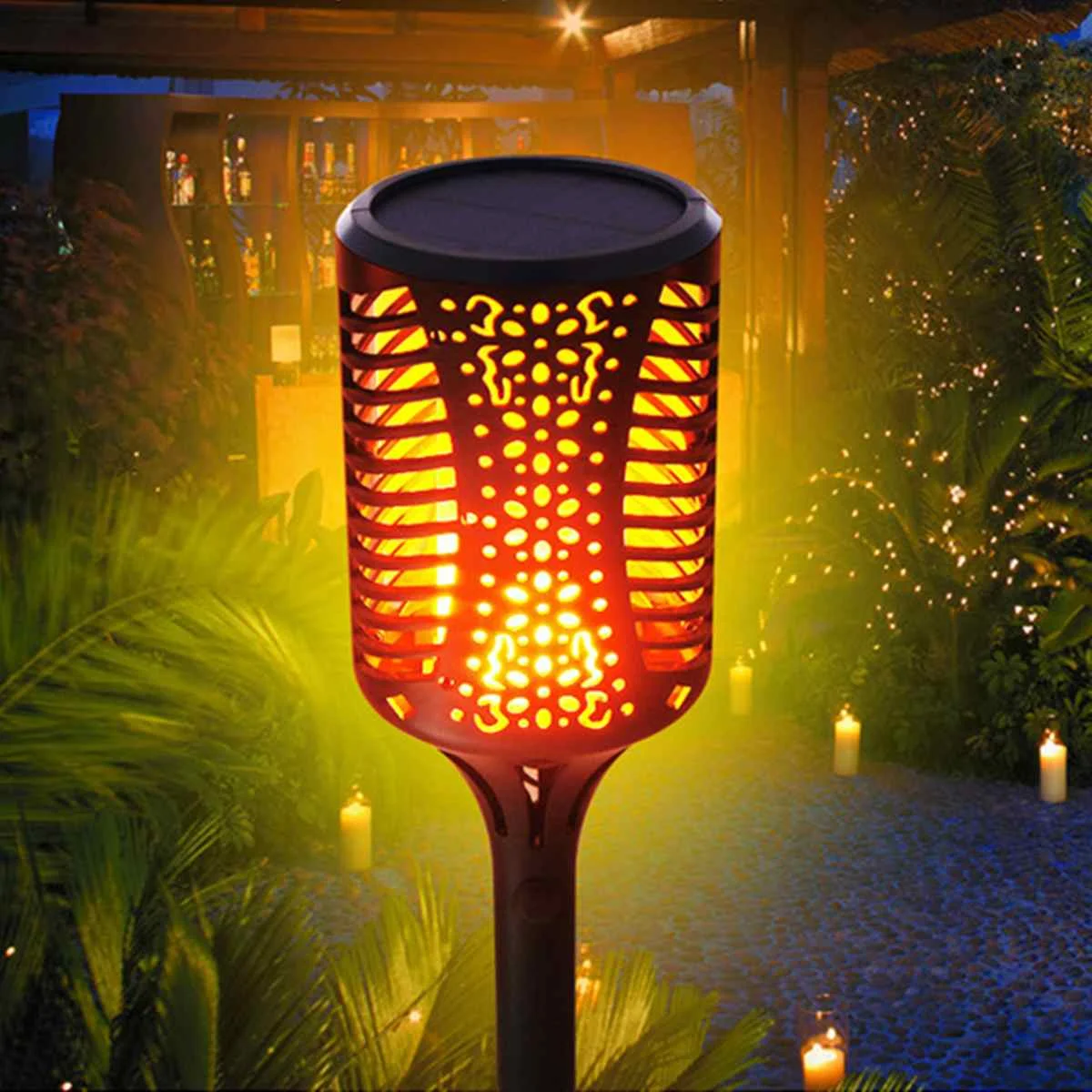 

Outdoor 99 LED Waterproof Landscape Lighting Lamp Solar Power Torch Garden Path Yard Lawn Night Light Solar Panel Decoration