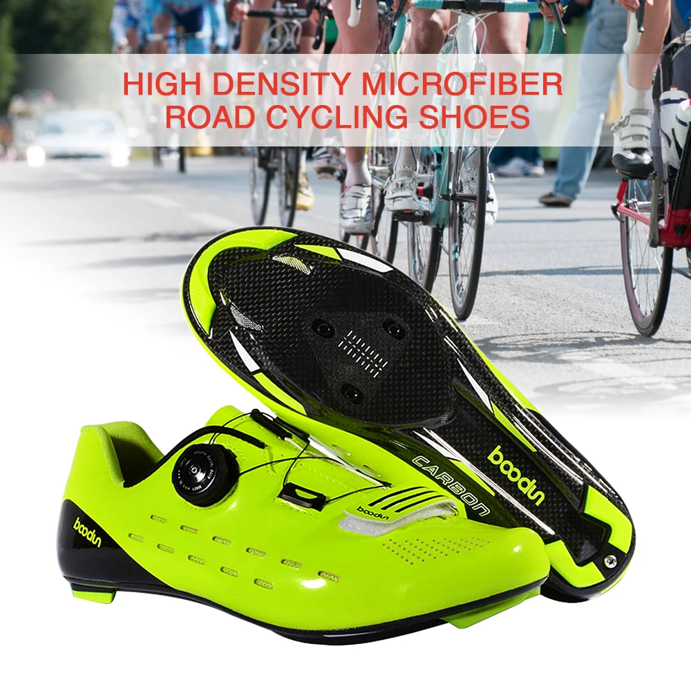 

Road Cycling Shoe Ultralight Carbon Fiber Road Bike Athletic Riding Shoes Breathable Auto-Lock Bike Bicycle Shoes