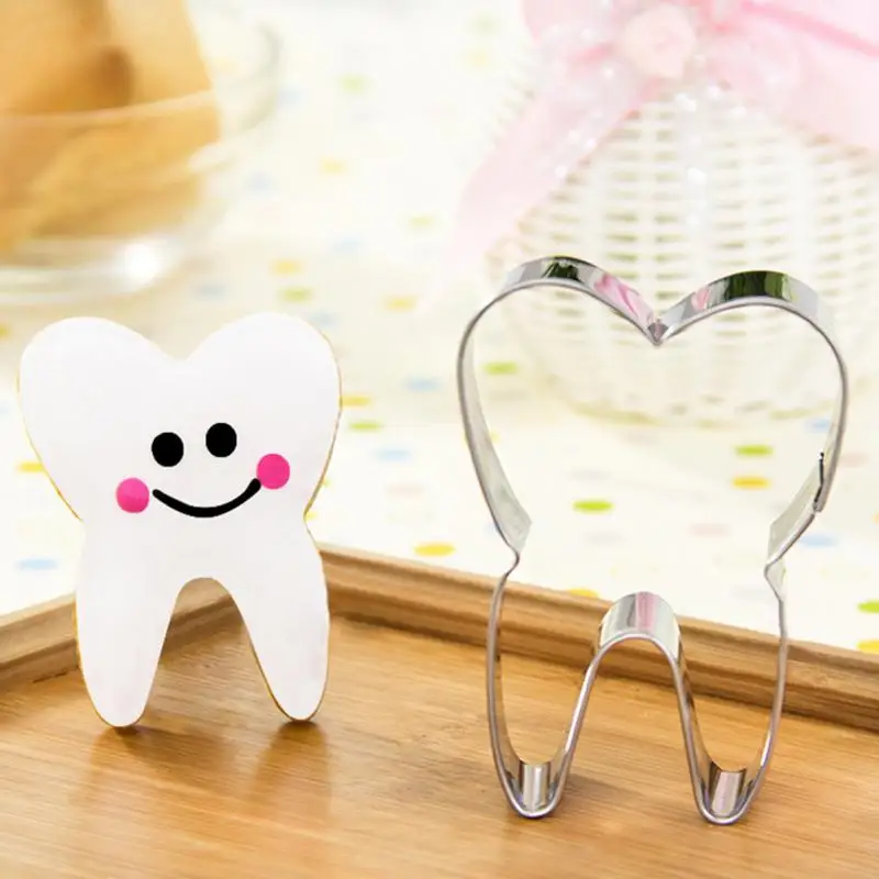 

3 pcs/lot Toothbrush Toothpaste Tooth Shape Stainless Steel Cookie Biscuit Cutters Fondant Pastry Cake Cute Mold Baking Tool
