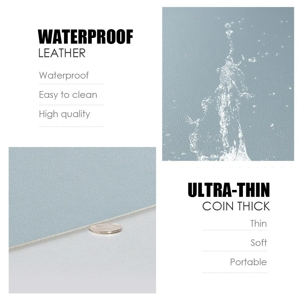  Double-side Usable Mouse Pad Portable Large Gaming Mousepad Waterproof PU Leather Desk Pad Grand Ma
