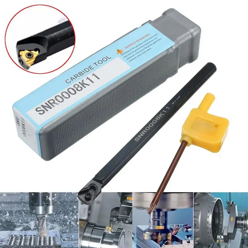 

SNR0008k11 Inner Threading Tool Holder 8x125mm Lathe Threading Boring Bar Turning Tool for 11 IR 1/4 Insert