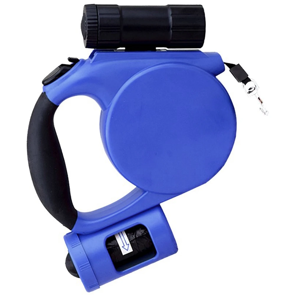 Retractable Dog Leash 15 Foot Extra Long Cord - Best Heavy Duty With Led Light Red/Blu | Дом и сад