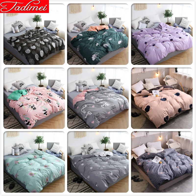 

Adult Kids Soft Cotton 1 piece Bed Duvet Cover Single Twin Full Queen King Size Quilt Bedspreads 150x200 180x220 200x230 220x240