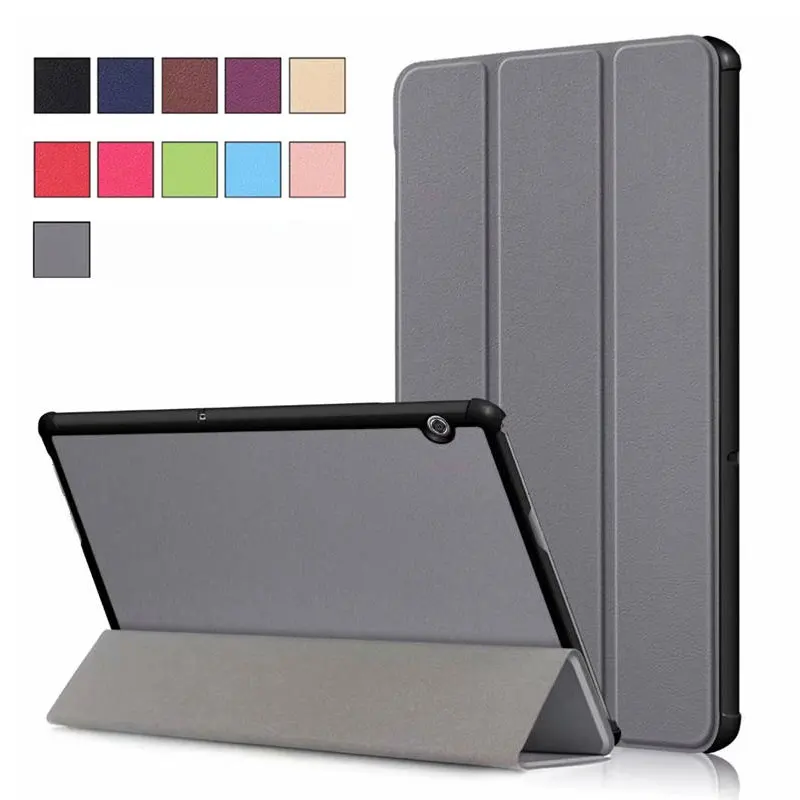 Повседневный Чехол книжка из искусственной кожи с подставкой для Huawei Media Pad T5