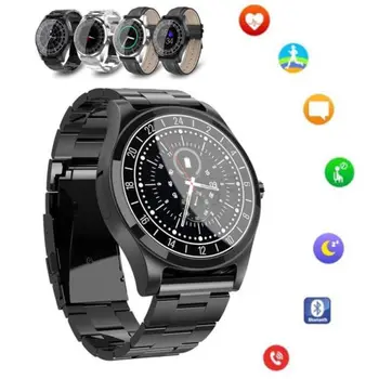 

Bluetooth Smart Business Watch Heart Rate Blood Pressure Monitor For iOS Android Unisex Smart Watches Digital Wristwatches