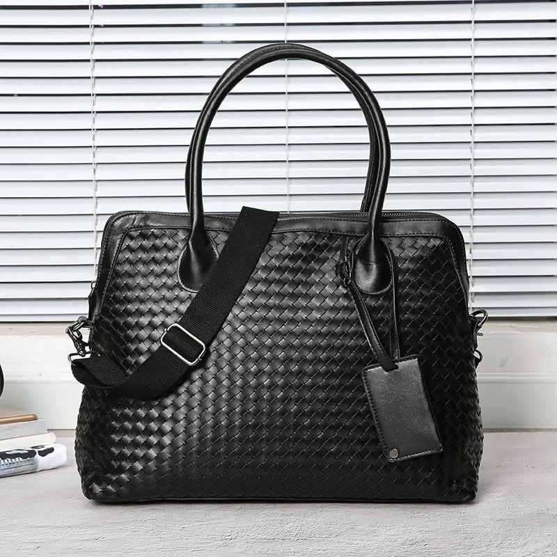 

Leather Shoulder Bag Men's Handbags Male Messenger Bag Cross Body Handle Pack 14" Briefcase Bolso Hombre New Bolsa Masculina