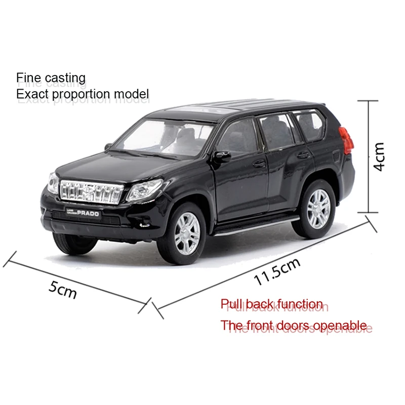 WELLY 1:36 Toyota Land Cruiser Prado SUV сплав литье под давлением модель автомобиля игрушка с