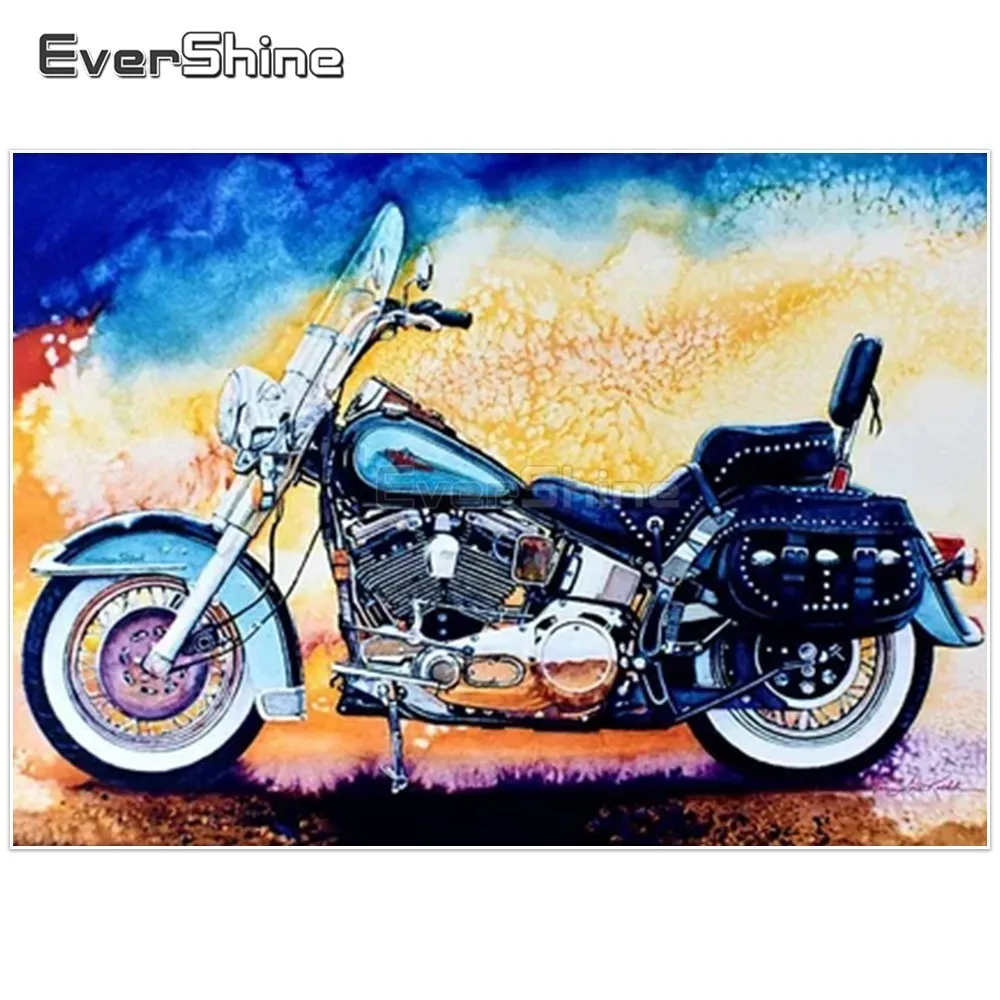 EverShine Motorcycle Diamond Painting Full Square Diamond Embroidery