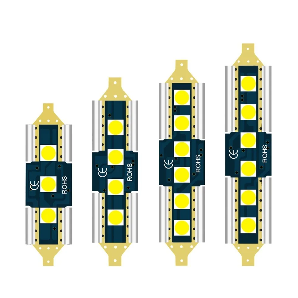 

1 Piece Canbus No Error Car Led Bulb 31mm 36mm 39mm 41mm 3030 SMD Festoon LED Interior External Light Lamp White