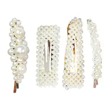 4pcs Hair Clips Simple Decorative Fresh Pearl Fashion Hair Barrettes Hair Accessories Hair Pins for Girls Women Ladies 4pcs Hair Clips Simple Decorative Fresh Pearl Fashion Hair Barrettes Hair Accessories Hair Pins for Girls Women Ladies