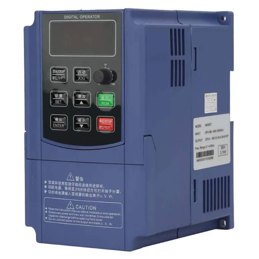 Солнечный инвертор 380V 3.7KW трехфазный вход выходной Частотный преобразователь VFD