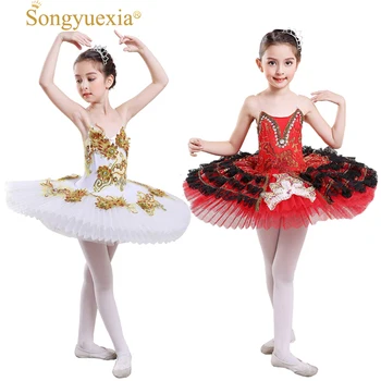 

SONGYUEXIA Children Ballet Camisole skirt Kid professional ballet tutu Skirt Children Paillette Major Ballet dance TUTU dress