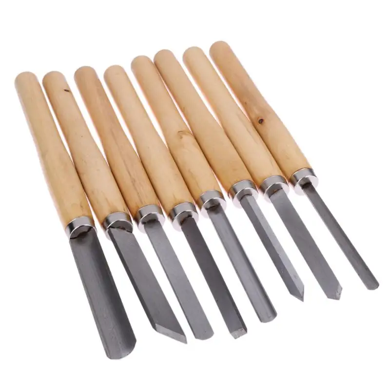 

8PCS/SET Leather Wood Carving Tool Turning Tools Woodworking Gouge Skew Parting Sculpture Knives Kit Hand Tool High Quality NEW